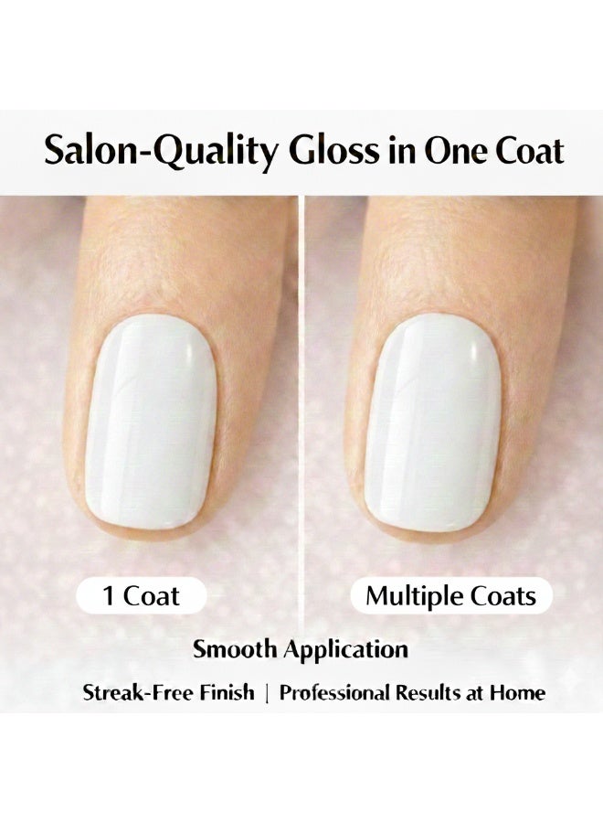 Brunson Classic Nail Polish 18ml Fast Dry Nail Lacquer Nail Harderner Normal Polish Glossy Gel Effect Quick Air Dry Long-Lasting Natural Nail Enamel Salon Quality Manicure Pedicure Regular Polish - Image 4